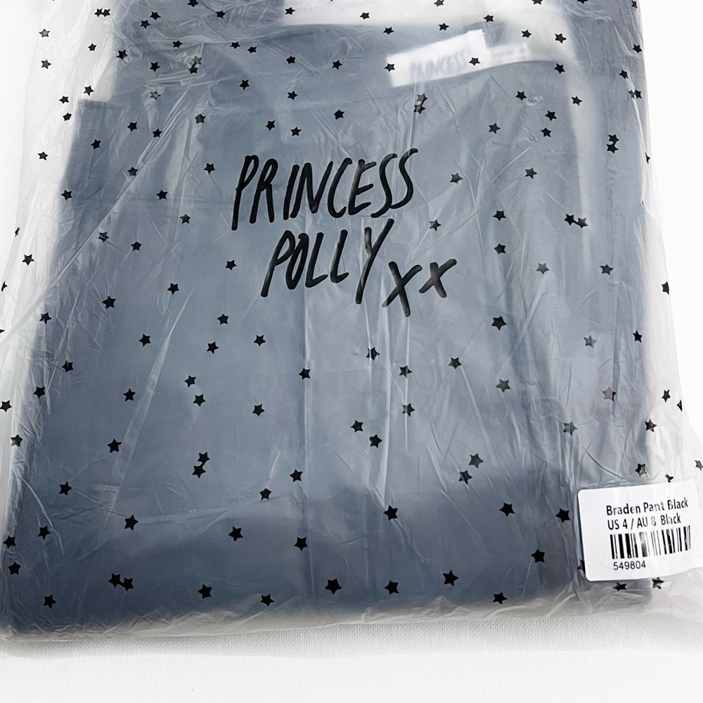 PRINCESS POLLY — BRADEN PANT BLACK, FAUX LEATHER PANTS W/ LIGHT FLARE, SIZE US 4 - Picture 11 of 15
